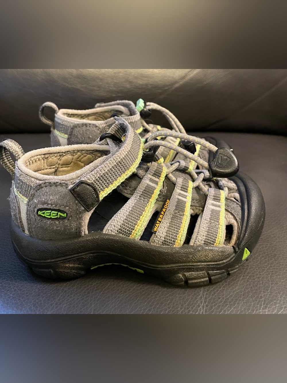 Keen Newport H2 Waterproof Sport Sandals - Gray & Green - Toddler 8